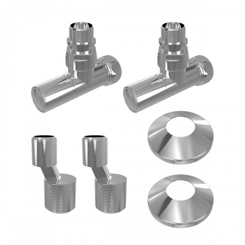 Комплект подключения Lemark LM03412R с круглыми вентилями (хром)
