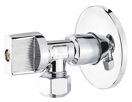 вентиль○ угл.¼обор металл.ручка 1/2- 10ц(3/8)  PF bav357C