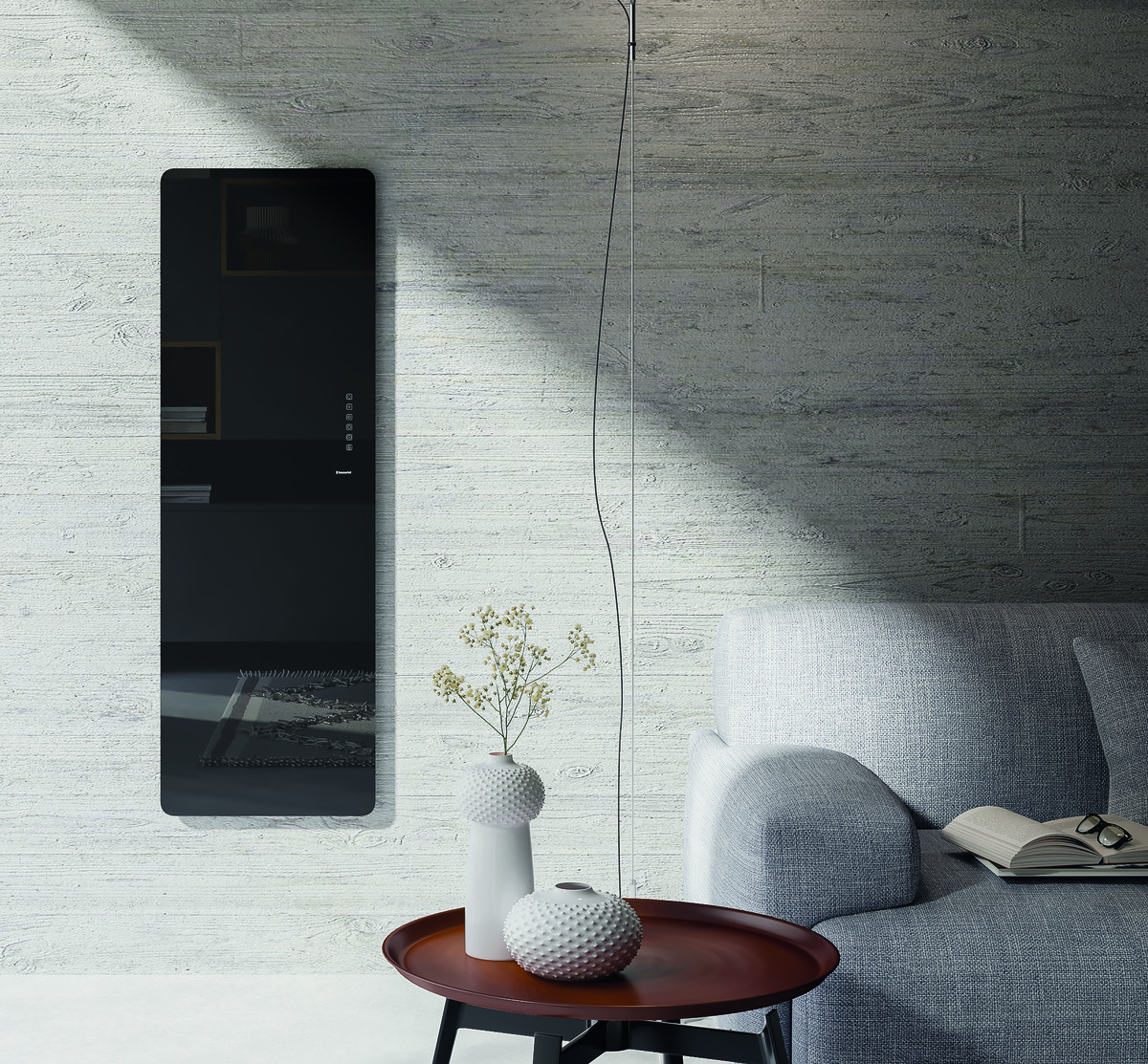 Электрический полотенцесушитель Lazzarini E-Mirrorr 500W 389297 400*1200 мм (чёрный)
