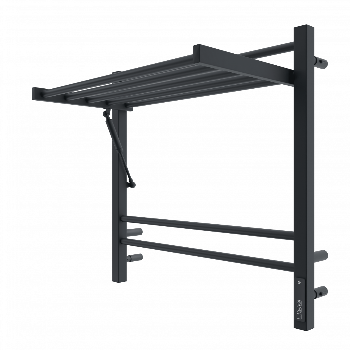 Электрический полотенцесушитель Terminus Горизонт П8 830*600 мм (чёрный муар) с полкой