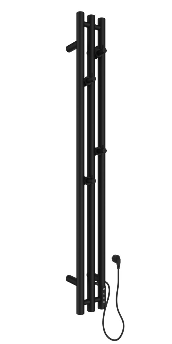 Электрический полотенцесушитель AQUAme AQM3163MB 1200*136 мм (чёрный матовый)