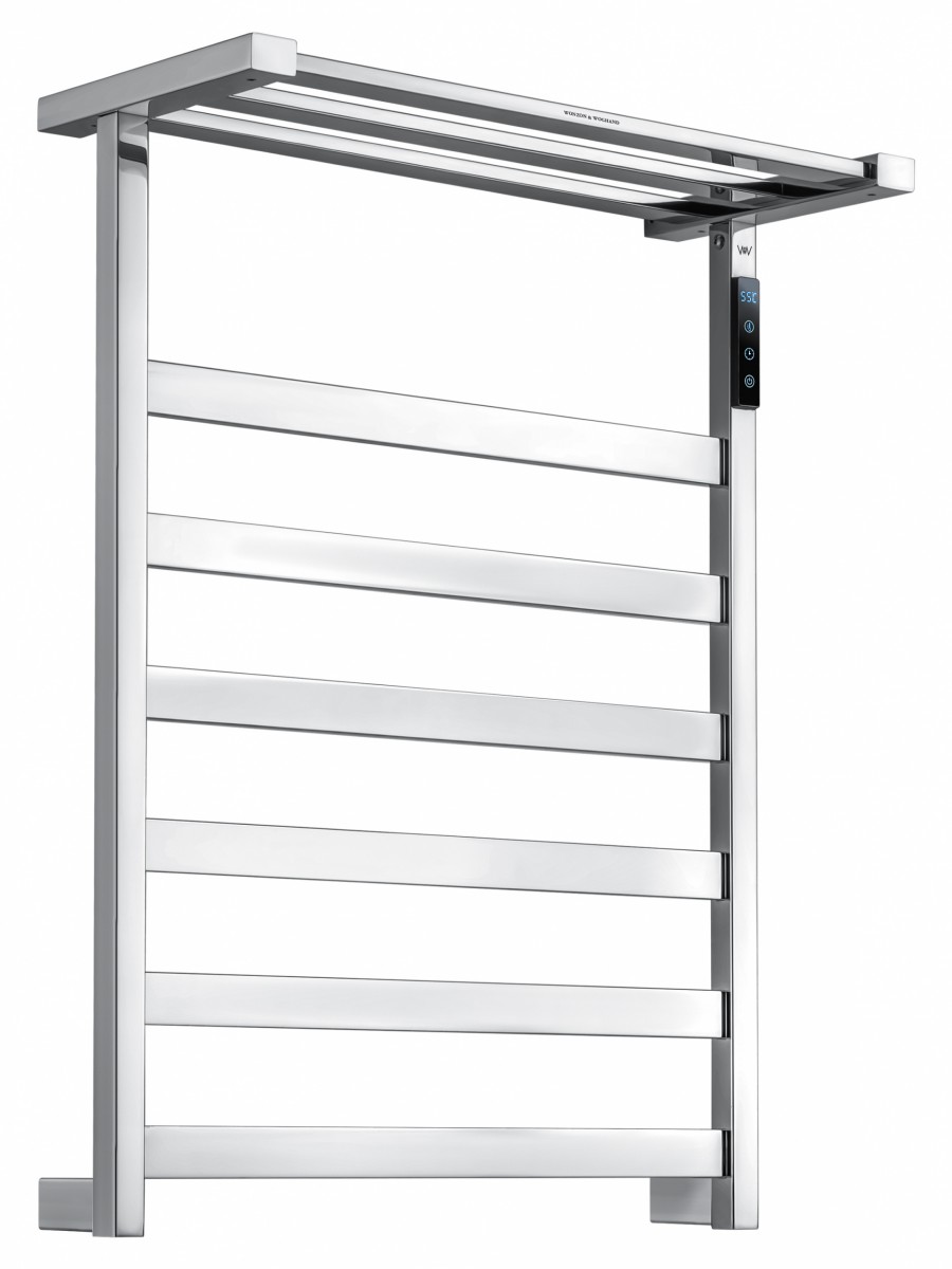 Электрический полотенцесушитель Wonzon&Woghand FRANKFURT WW-A1026-CR 640*480 мм (хром) с полкой