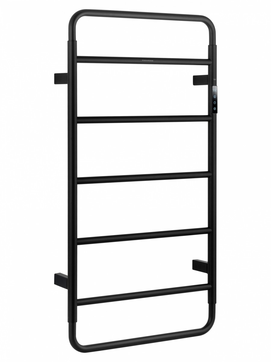 Электрический полотенцесушитель Wonzon&Woghand WISMAR WW-AL202-MB 904*475 мм (чёрный матовый)