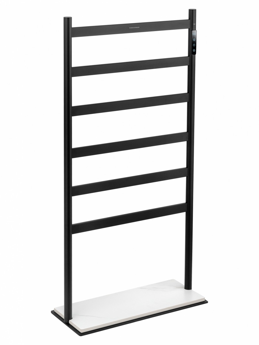 Электрический полотенцесушитель Wonzon&Woghand Essen WW-A406-MB 958*475 мм (чёрный матовый) напольный