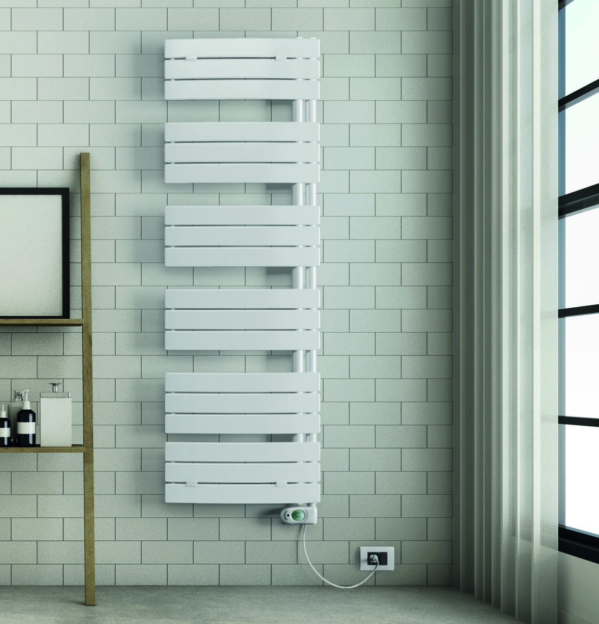 Электрический полотенцесушитель Lazzarini E-Pieve 600W 389053 550*1380 мм (белый)