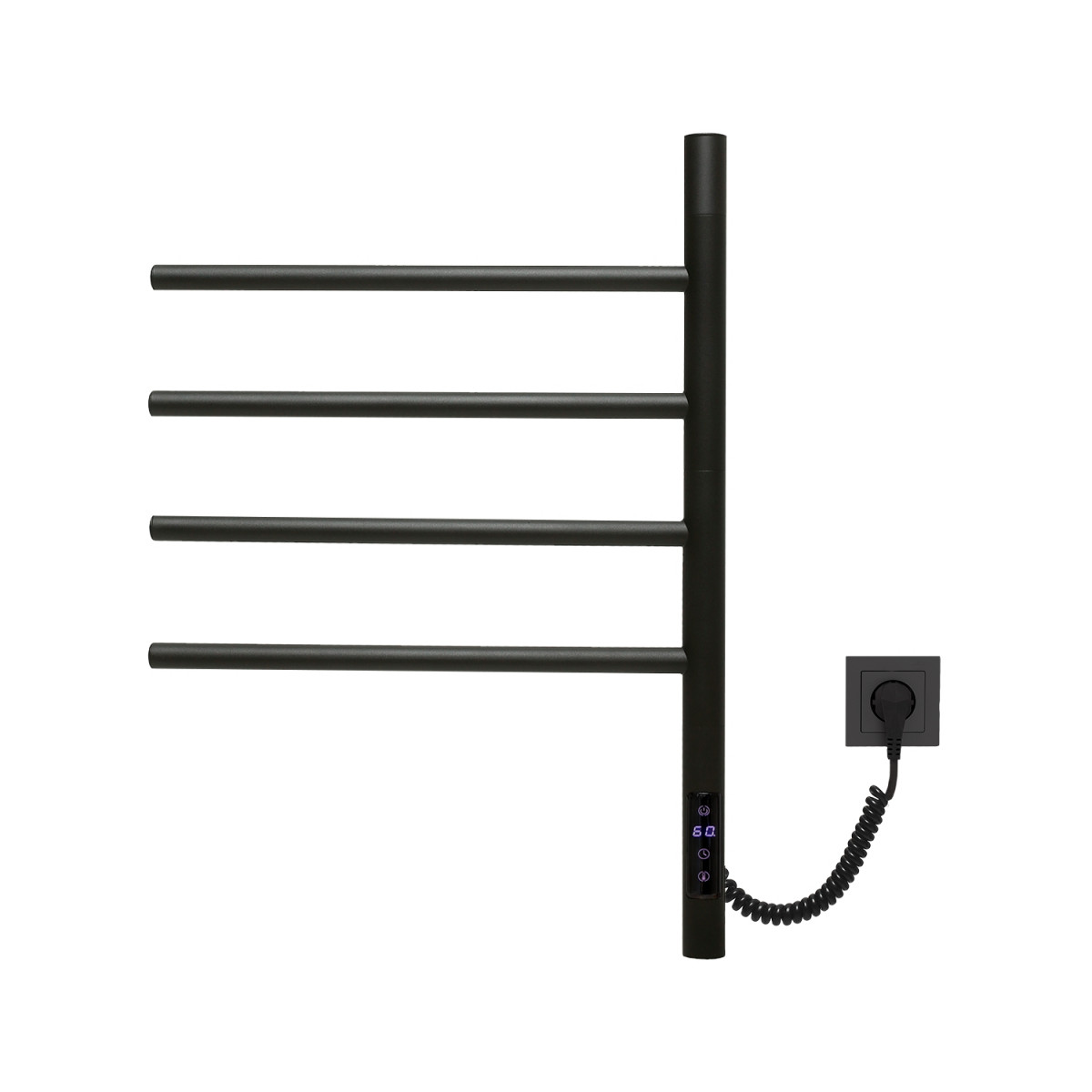 Электрический полотенцесушитель Vincea VTD-1S1CBE 430*597 мм (черный)