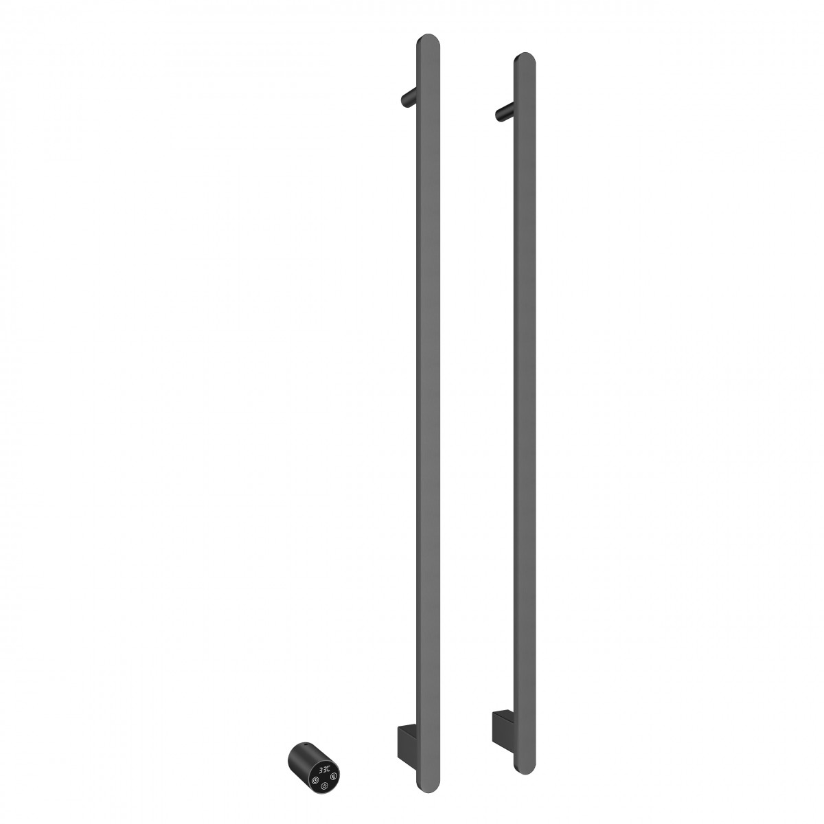 Электрический полотенцесушитель Vincea VTD-2VT1GM 336*1000 мм (вороненая сталь)