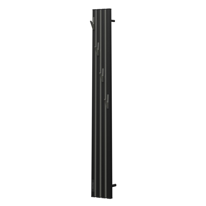 Электрический полотенцесушитель Point Пиано 150x1200  PN19722BGB диммер слева, черный/графит блеск