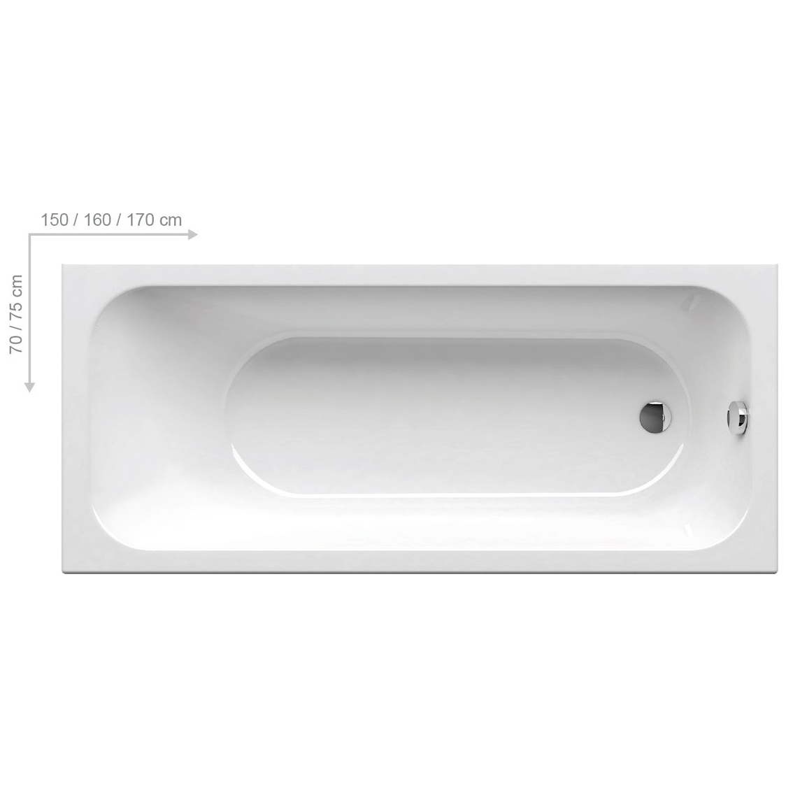 Ванна акриловая Ravak Chrome 150*70 см