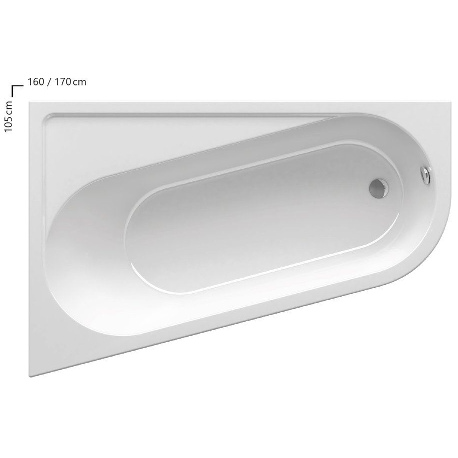 Ванна акриловая Ravak Chrome 160*105 см L