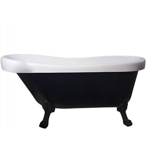 Ванна акриловая Cerutti SPA Classic 150MB CT9975 157*77 см (чёрный/белый)