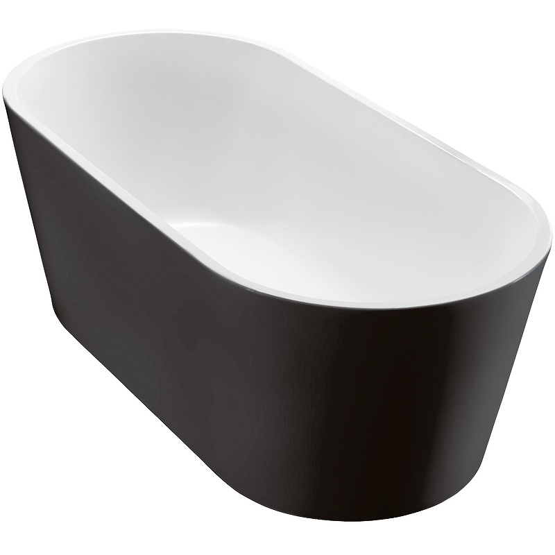 Ванна акриловая BelBagno BB71-1700-NERO-W0 170*80 см (черный/белый)