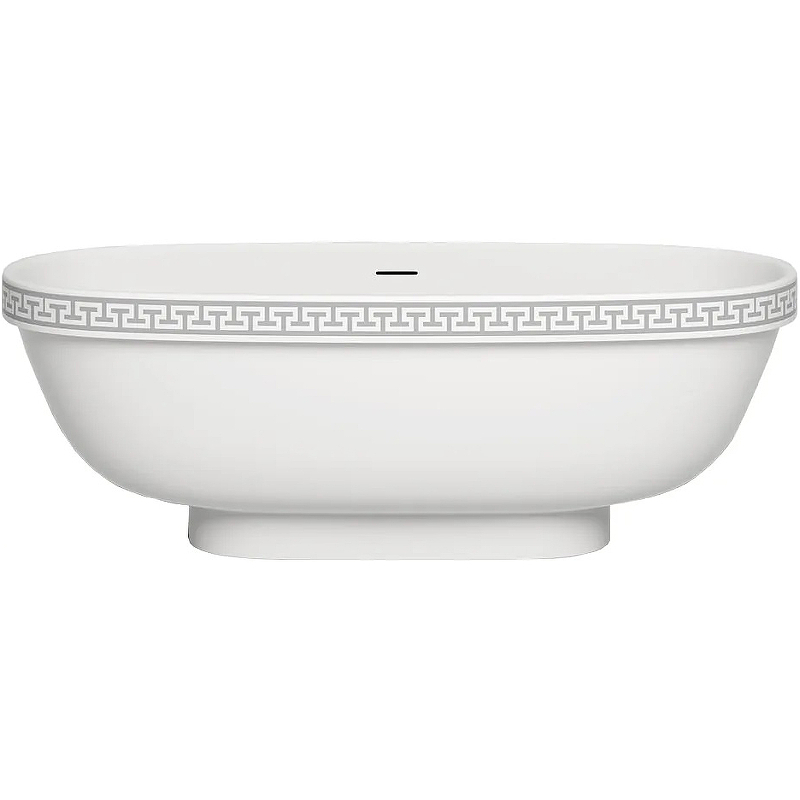 Ванна из литьевого мрамора Salini Greca Meander S-Stone 180*80 см (белый матовый)