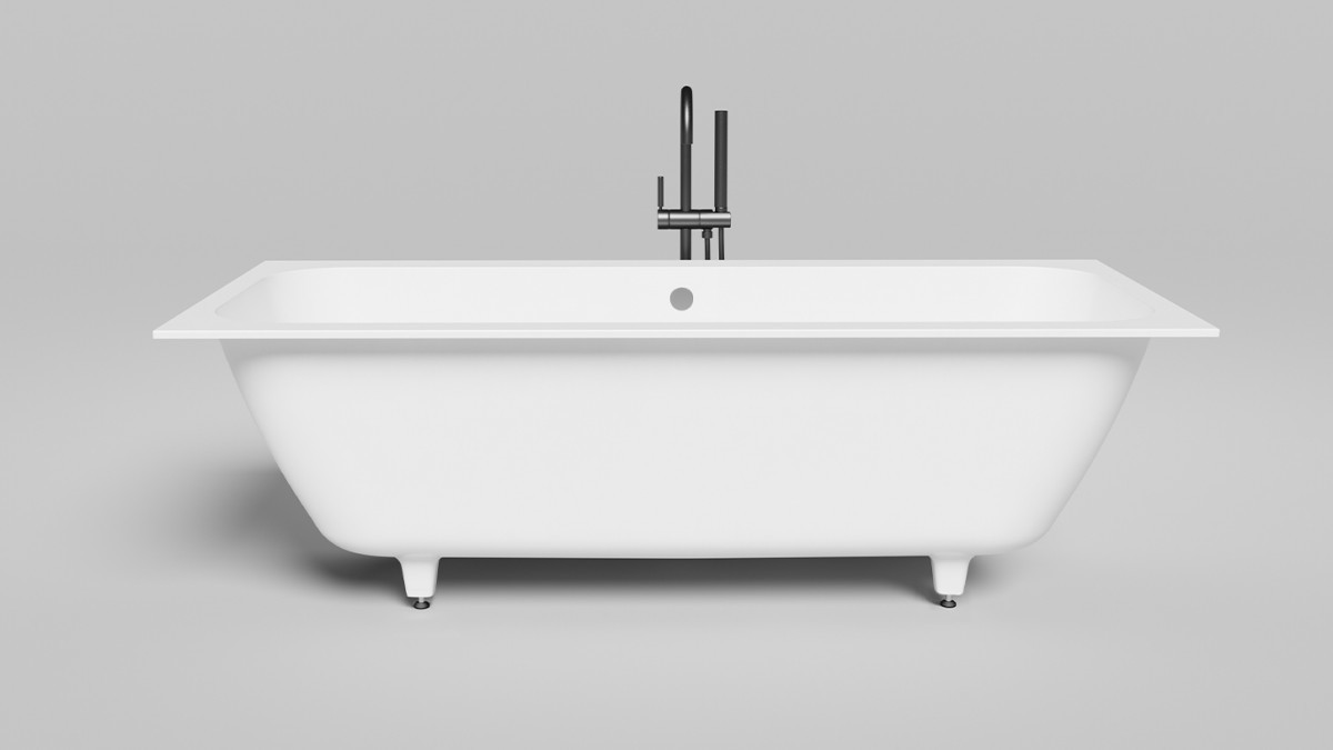 Ванна из литьевого мрамора Salini Orlanda Axis S-Sense 180*80 см (белый матовый)