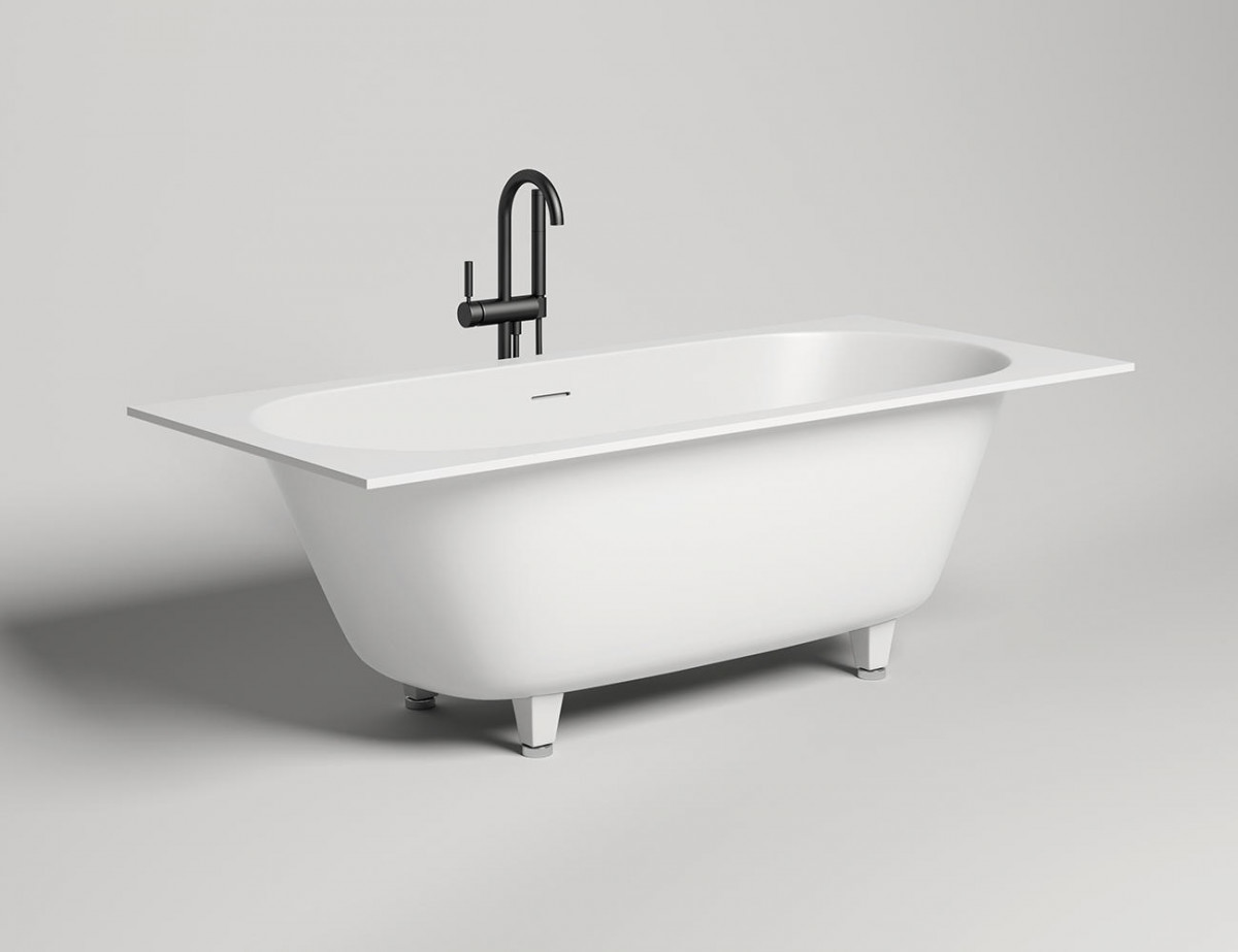 Ванна из литьевого мрамора Salini Ornella Axis Kit S-Sense 170*75 см (белый)