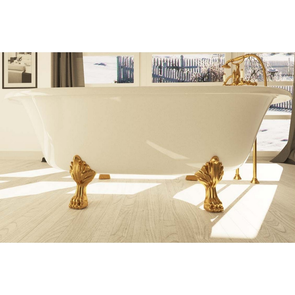 Ванна из литьевого мрамора AquaStone Olivia 180*90 см (ножки бронза)