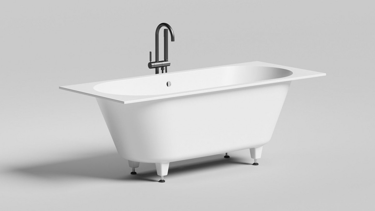 Ванна из литьевого мрамора Salini Ornella Axis S-Stone 180*80см (белый матовый)