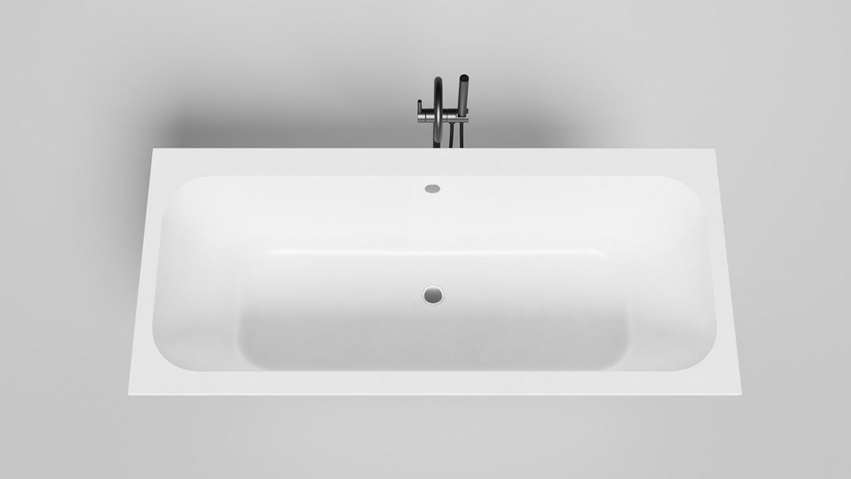 Ванна из литьевого мрамора Salini Orlanda Axis S-Stone 180*80 см (белый матовый)