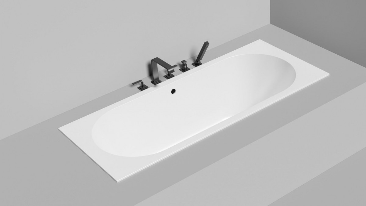 Ванна из литьевого мрамора Salini Ornella Axis Kit S-Sense 170*70 см (белый матовый)
