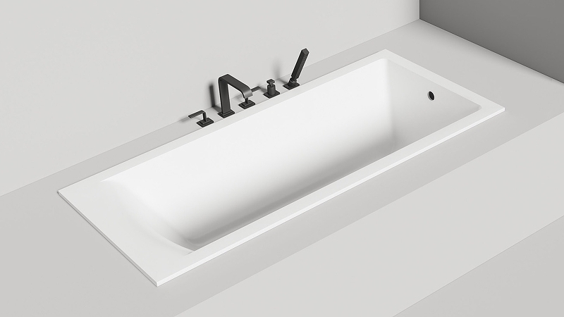 Ванна из литьевого мрамора Salini Cascata Kit S-Stone 170*75 см (белый матовый)