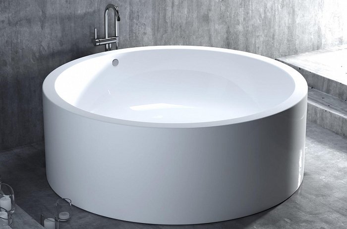 Ванна из литьевого мрамора Salini Isola Sapirit S-Sense  200*200 см (белый)