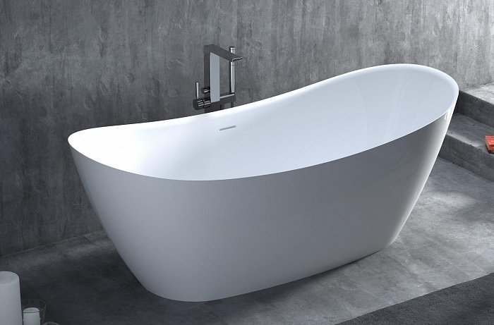 Ванна из литьевого мрамора Salini Noemi S-Stone 185*78 см (белый матовый)