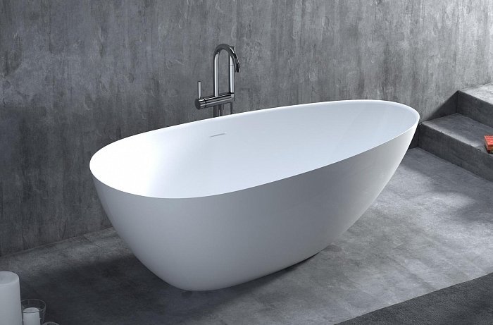 Ванна из литьевого мрамора Salini Paola Bassa S-Stone 172*82 см (белый матовый)