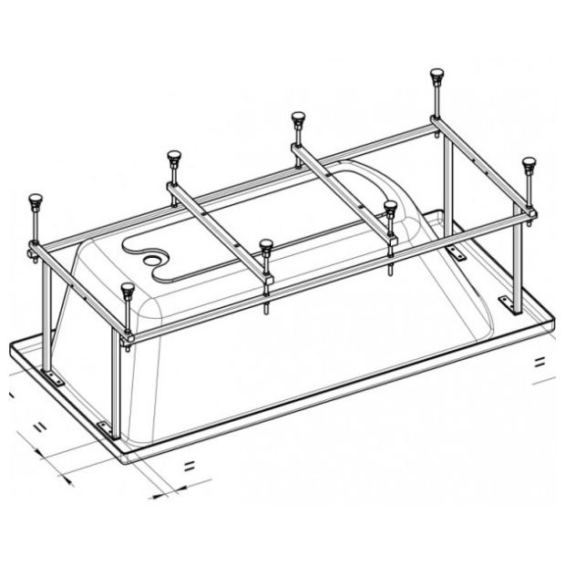 Монтажный комплект Roca Genova-N 150*75 см