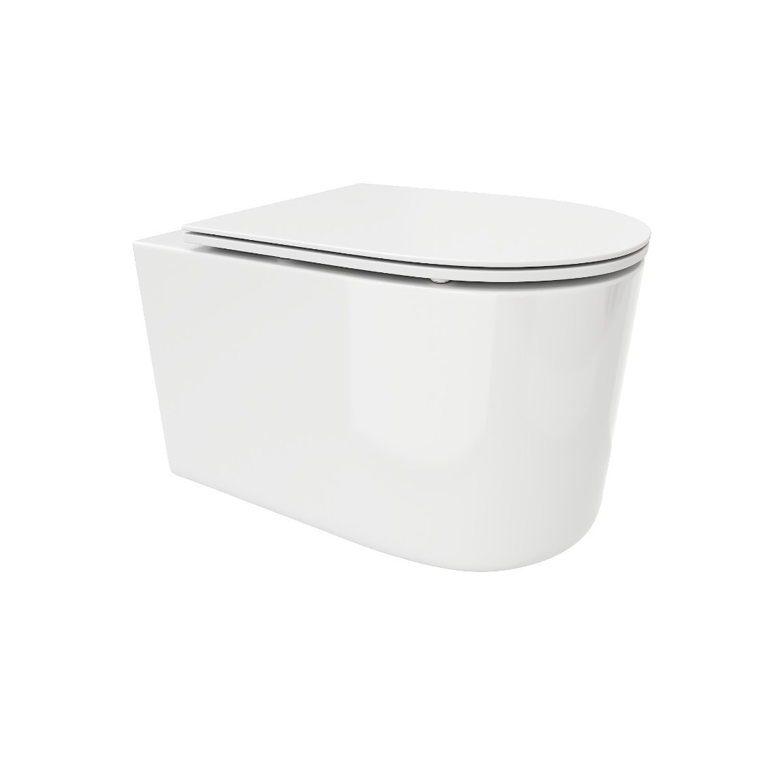 Подвесной унитаз Cerutti SPA TANARO Aria 2639E CT8910 безободковый (белый)