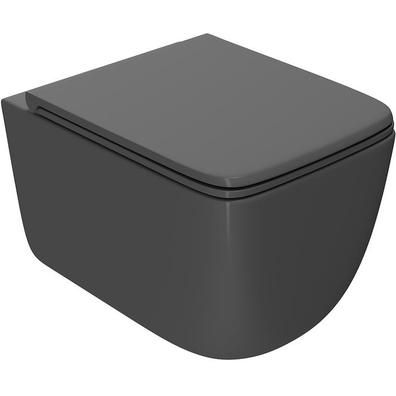 Подвесной унитаз Point Меркурий PN41831GM безободковый (серый матовый)