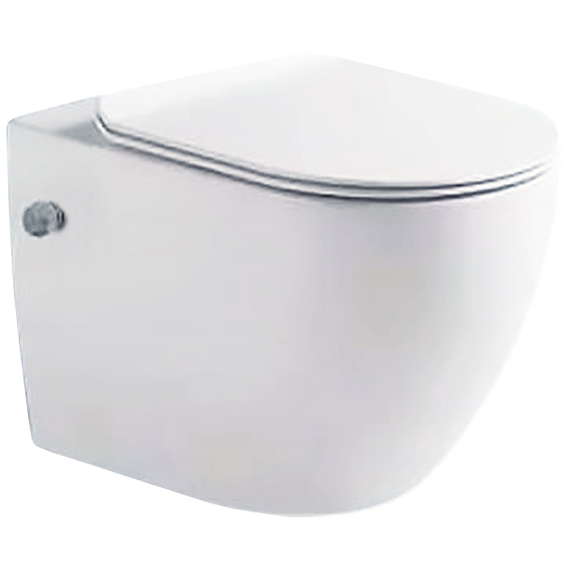Подвесной унитаз SantiLine SL-5002SM-BD безободковый (белый) с функцией биде
