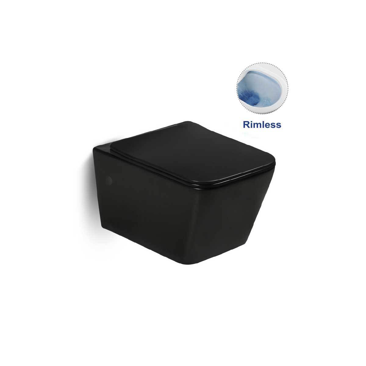 Подвесной унитаз Vincea Q-Line VT1-12MB безободковый (черный/матовый)