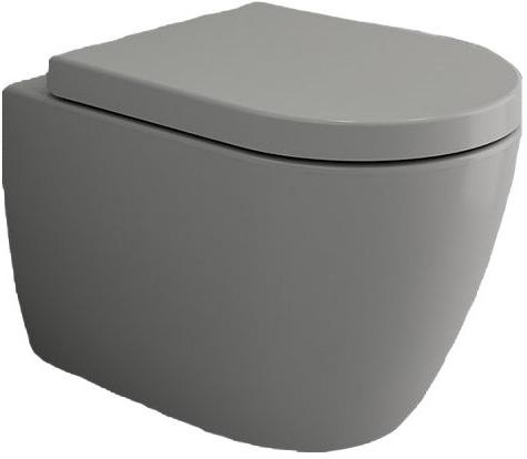 Подвесной унитаз Bocchi Venezia 1295-006-0129 безободковый (серый матовый)