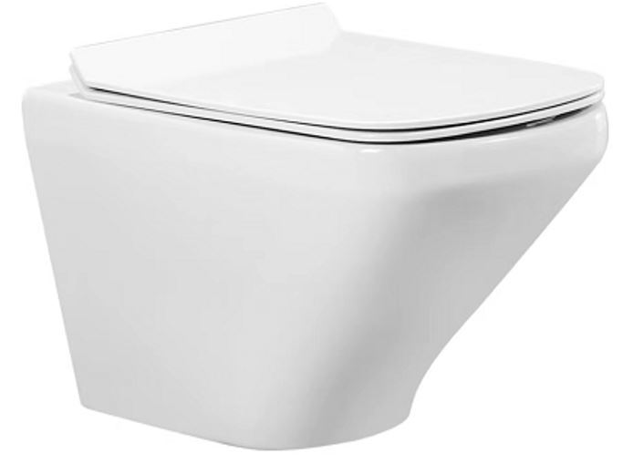 Подвесной унитаз SantiLine SL-5003 безободковый (белый)