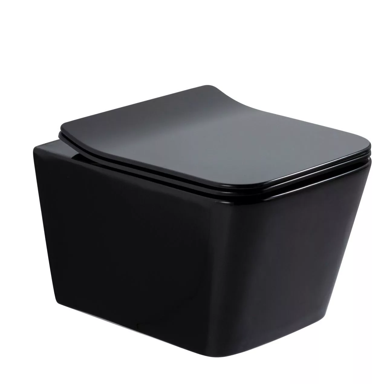 Подвесной унитаз Gid Tr2144BL безободковый (черный)
