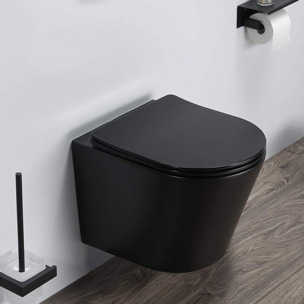 Подвесной унитаз Comforty 00-00007650 безободковый (чёрный матовый)