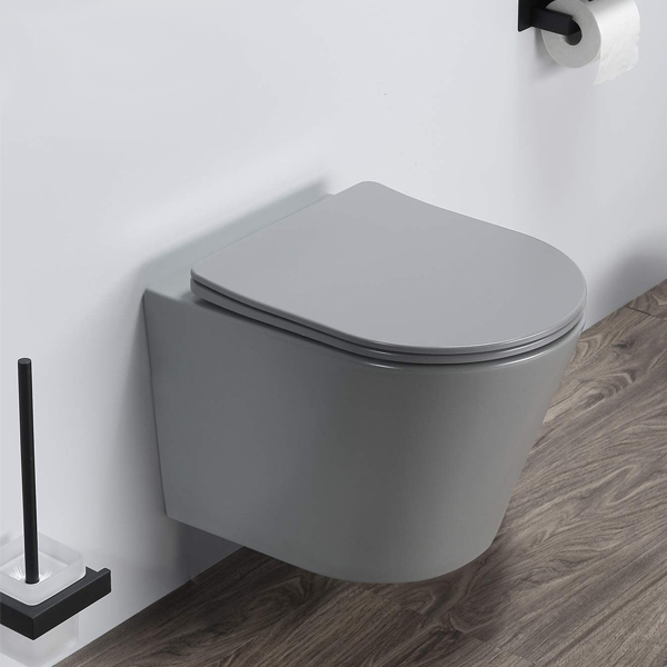 Подвесной унитаз Comforty 00-00007649 безободковый (серый матовый)