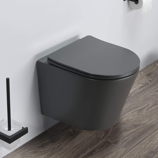 Подвесной унитаз Comforty 00-00007648 безободковый (графит матовый)