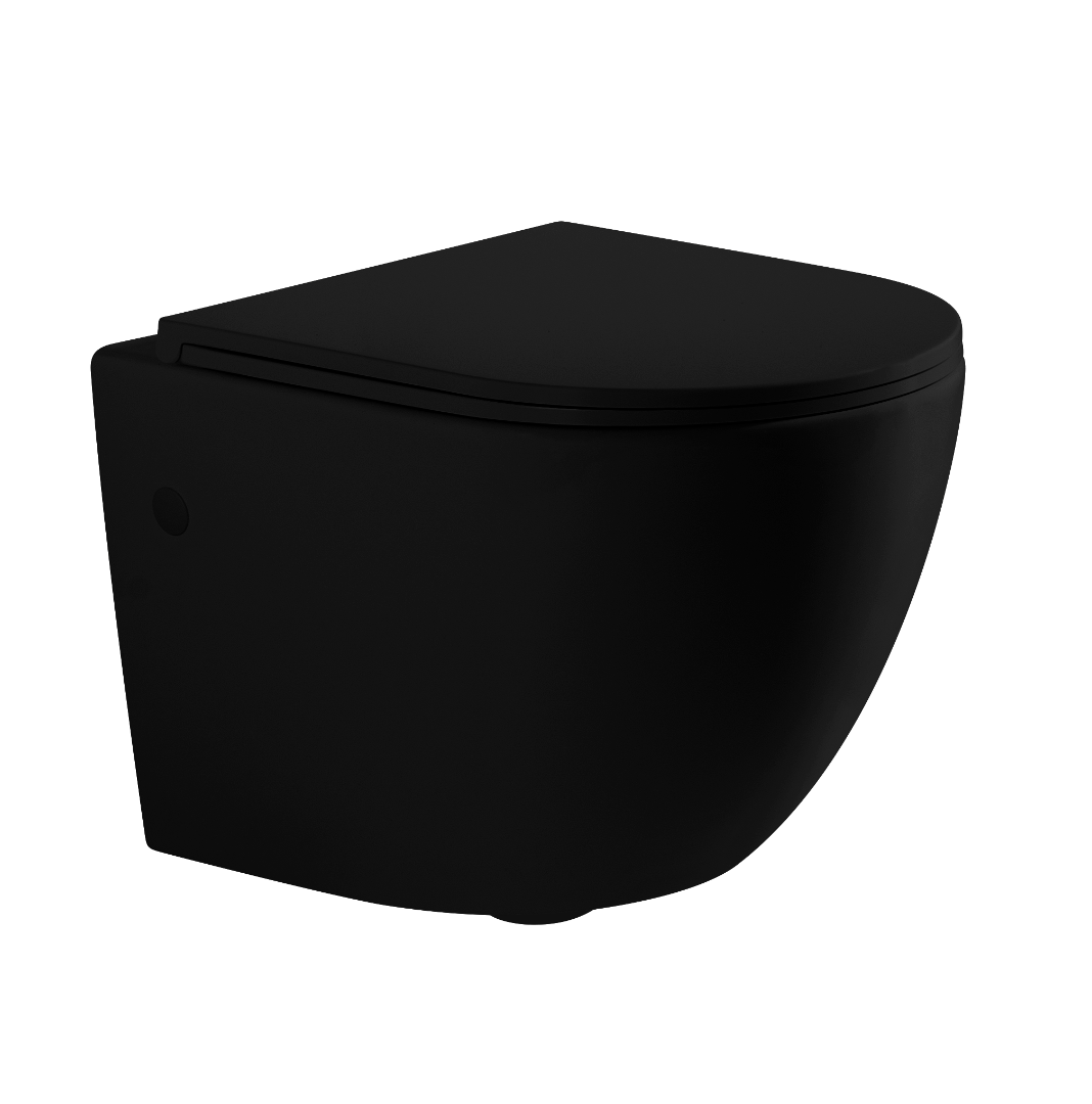 Подвесной унитаз Cerutti SPA Sella Aria MB CT9160 безободковый (черный матовый)