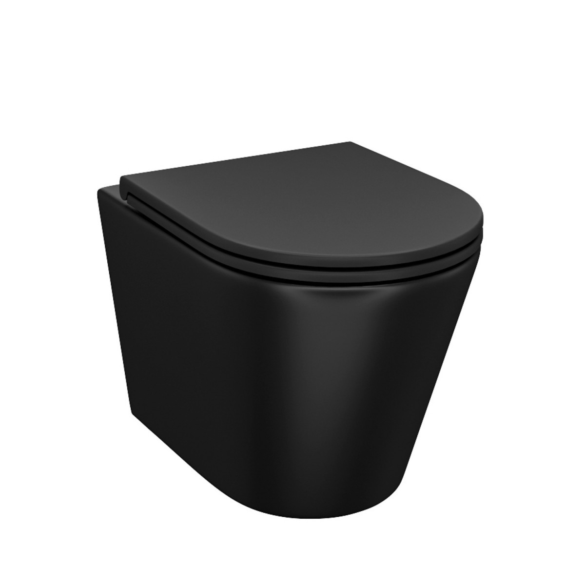 Подвесной унитаз IDDIS Calipso CALR3BMi25 безободковый (черный матовый)