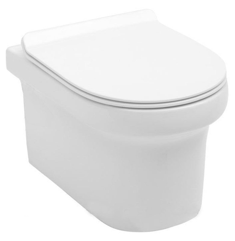 Подвесной унитаз Aquanet Nova-W BL-101N-WHT безободковый (белый)