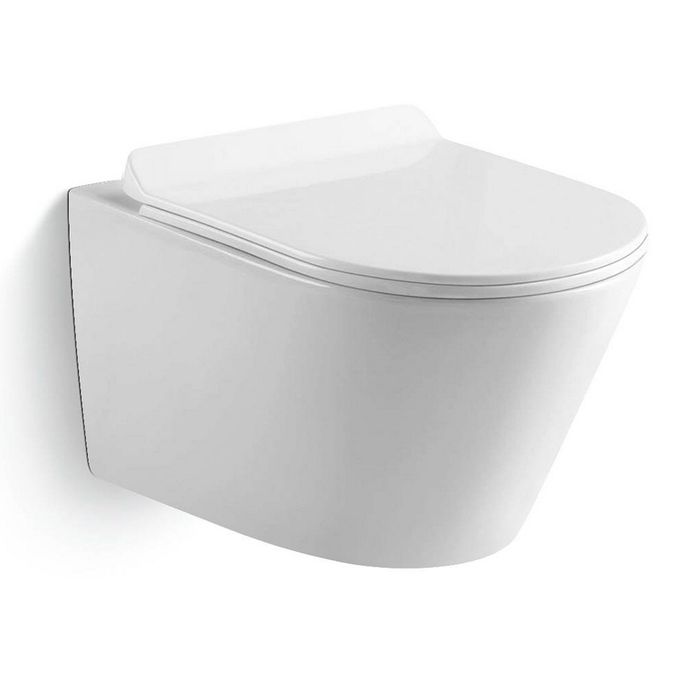 Подвесной унитаз Black&White Universe W-703 безободковый (белый)