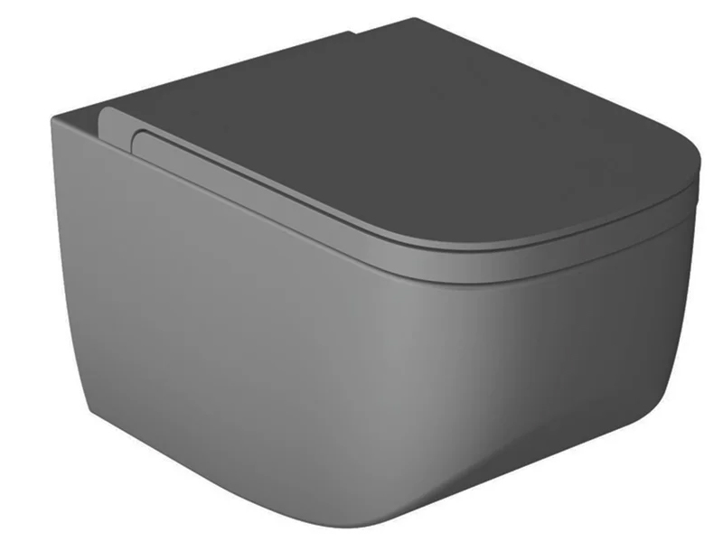 Подвесной унитаз Hatria NEXT A0Y1F108 безободковый (антрацит матовый)