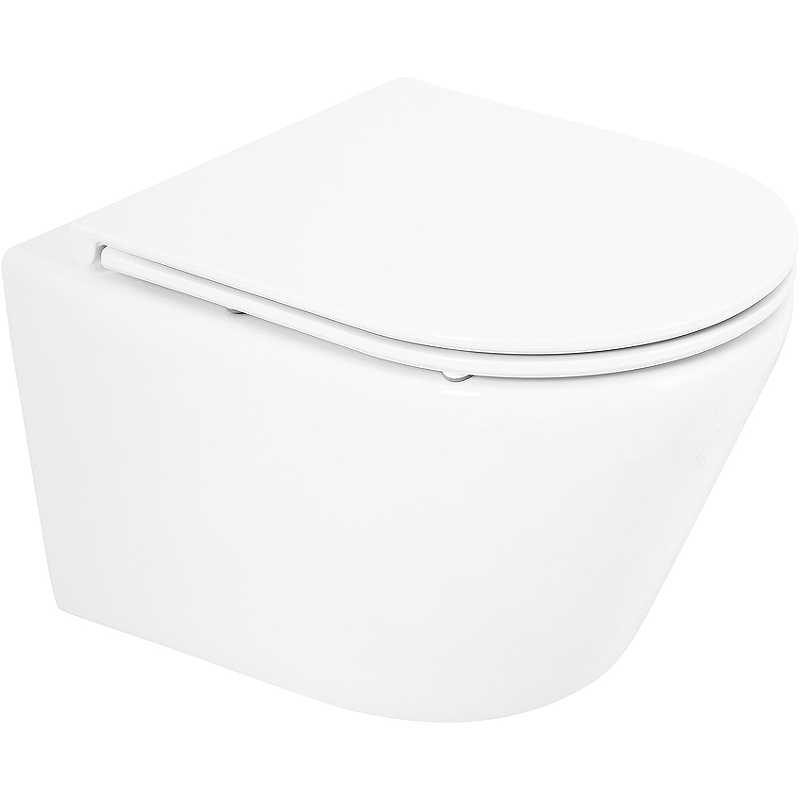 Подвесной унитаз BelBagno TRE  BB8001CHR/SC безободковый (белый)