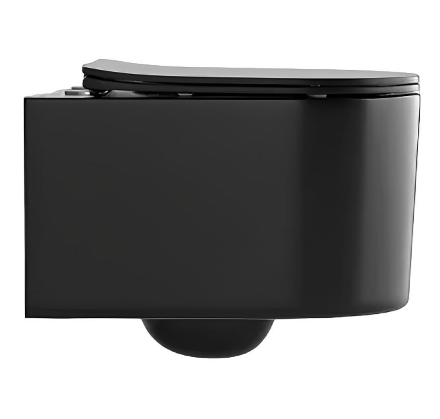 Подвесной унитаз Cerutti SPA Tanaro Aria MB CT9238 безободковый (чёрный матовый)