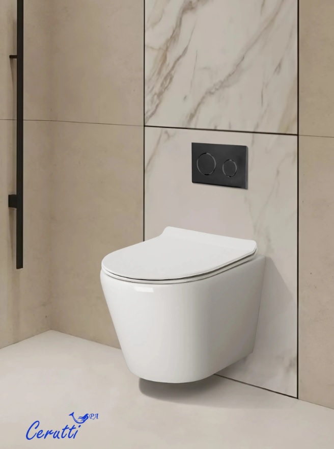 Подвесной унитаз Cerutti SPA LUIGI Aria Tornado CT11101 безободковый (белый)