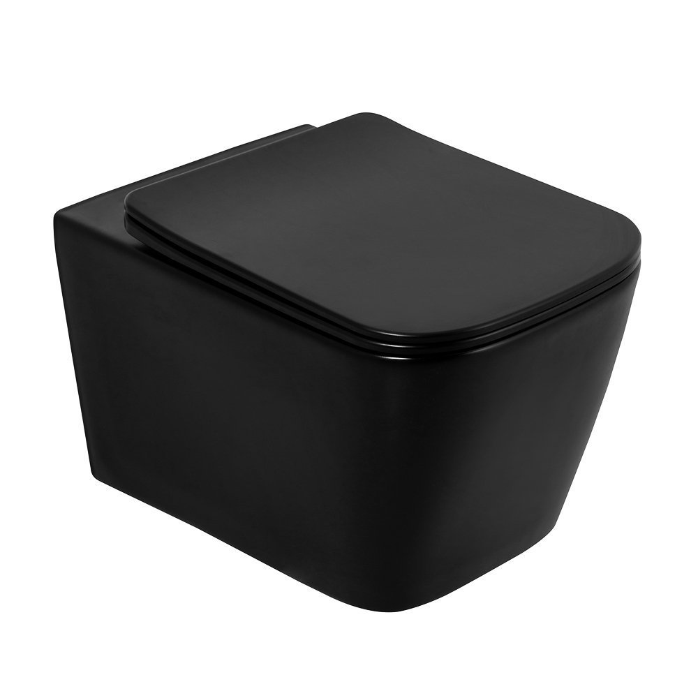 Подвесной унитаз BelBagno ARDENTE-C BB3202CHR-MB безободковый (черный матовый)