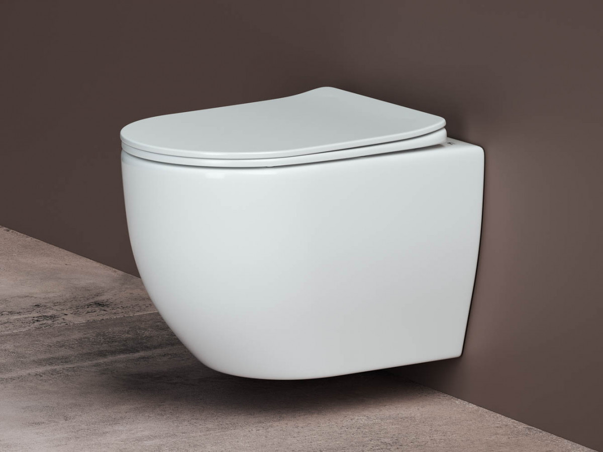 Подвесной унитаз Ceramica Nova Mia CN1805  безободковый  (белый)