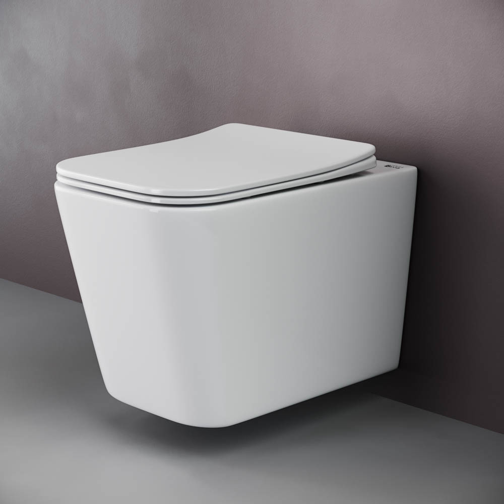 Подвесной унитаз Ceramica Nova Cubic CN1806 безободковый   (белый)