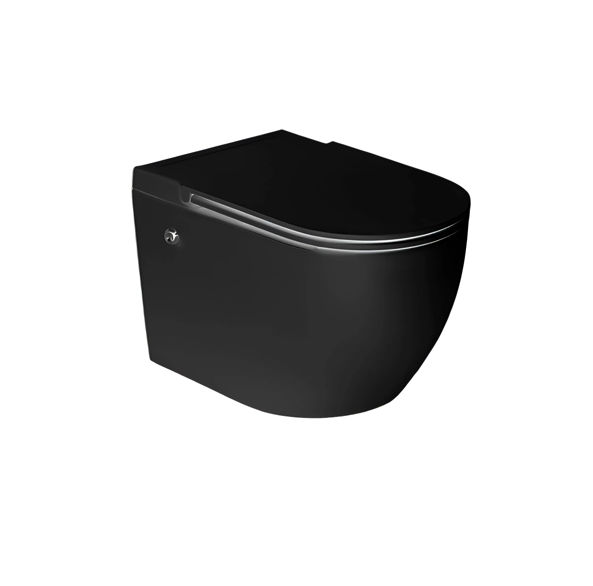 Подвесной унитаз Cerutti SPA Sella Aria Pulse MB CT10194 безободковый (чёрный матовый)